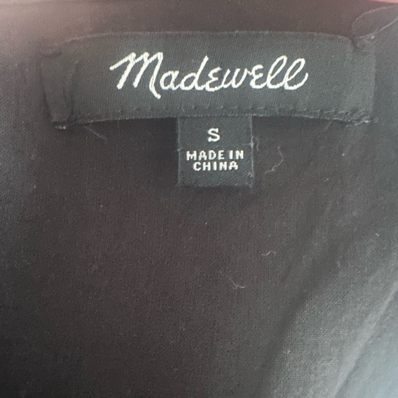 Madewell Black Embroidered Eyelet Puff-Sleeve Mini Dress Size S 🖤 - Picture 6 of 6